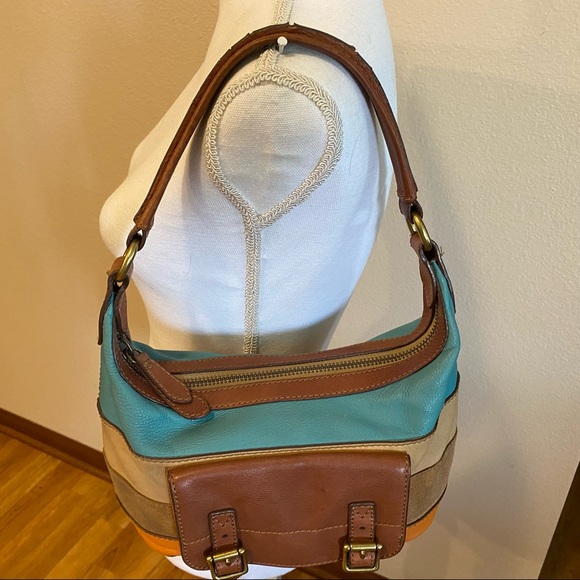 Multi Color Leather Fossil Bag - Picture 5 of 10